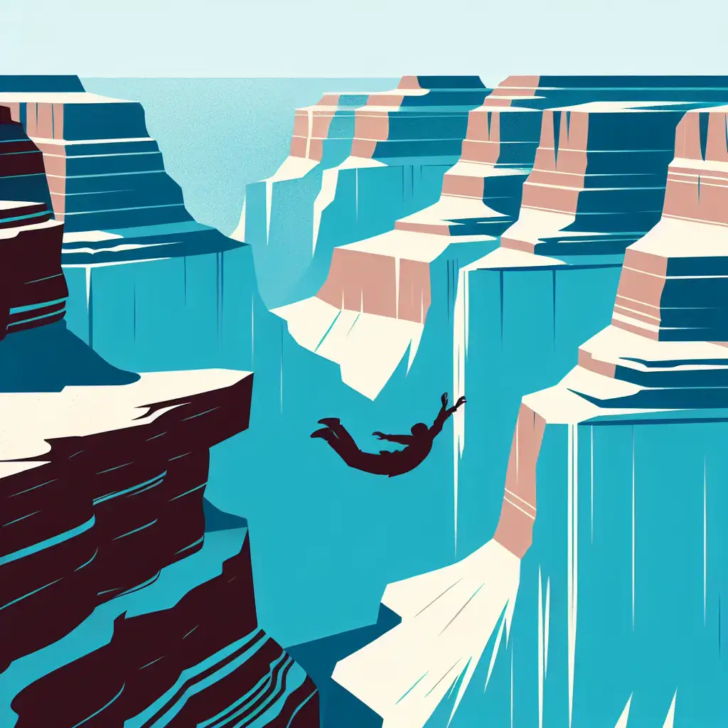 Terjun Bebas di Ngarai Grand Canyon